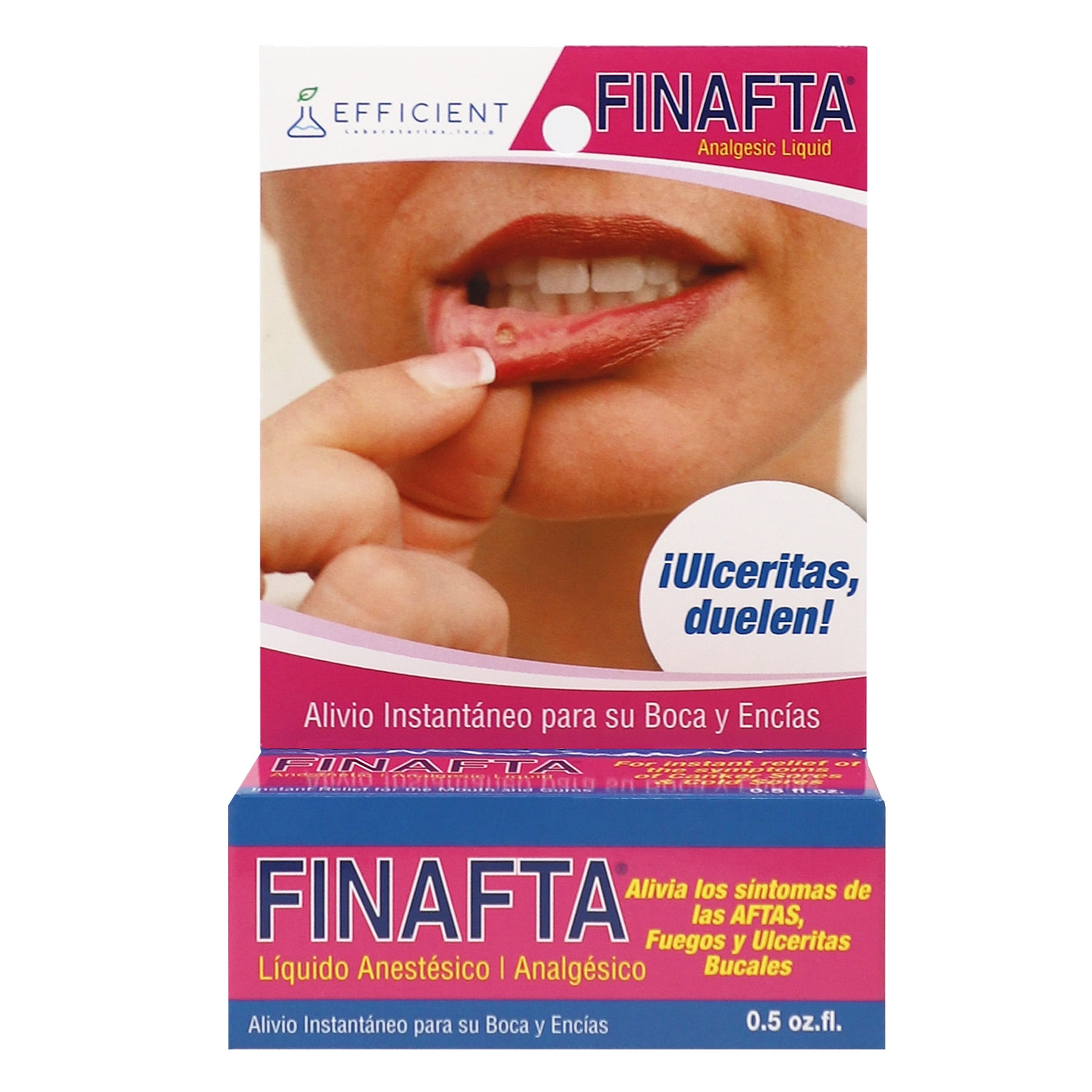 Finafta Oral Anesthetic Liquid Treatment for Canker Sores, Mouth and