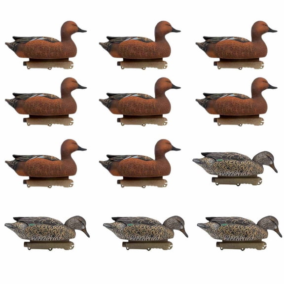 Final Approach HD Cinnamon Teal Floater Decoys, 12 Pack