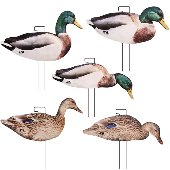 Final Approach Last Pass Mallard Silhouette Decoys - 12 Pack