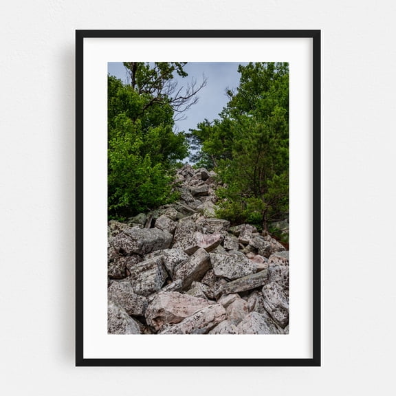 The Final Ascent to the Summit on a Spring Afternoon - West Virginia Photography Nature Landscape Wilderness Mountain Scenic Woodland Black Framed Wall Art Print 5 x 7 inches