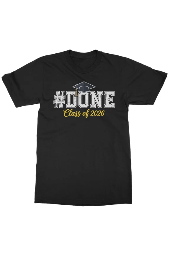 Final Boss Class Of 2026 Done Graduation Graphic Unisex T-Shirt, S-5XL