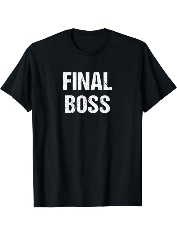 Final Boss T-Shirt mens t shirt,black,women,funny,misfits,men,journey,t-shirt