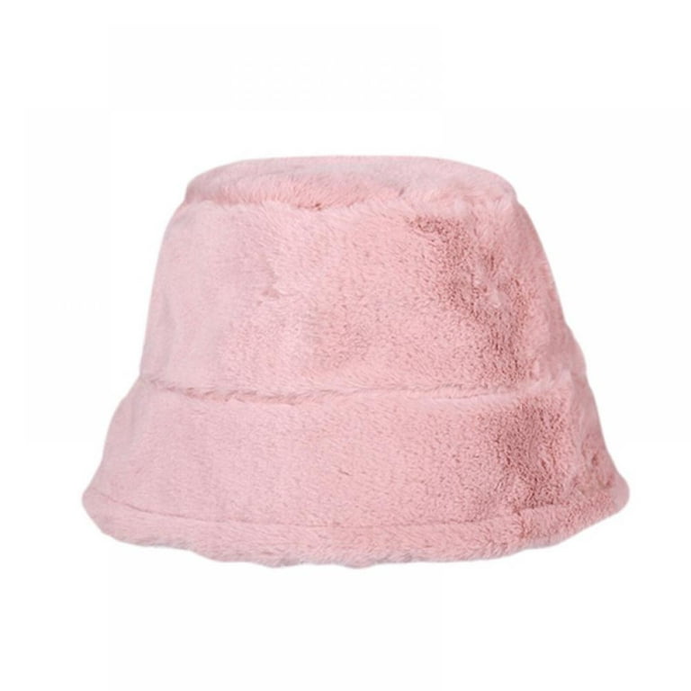 Final Clearance! Cozy Bucket Hat Women's Outdoor Foldable Fisherman Cap for  Women Lambs Wool Cute Girls Casual Winter Warm Basin Hat Pink