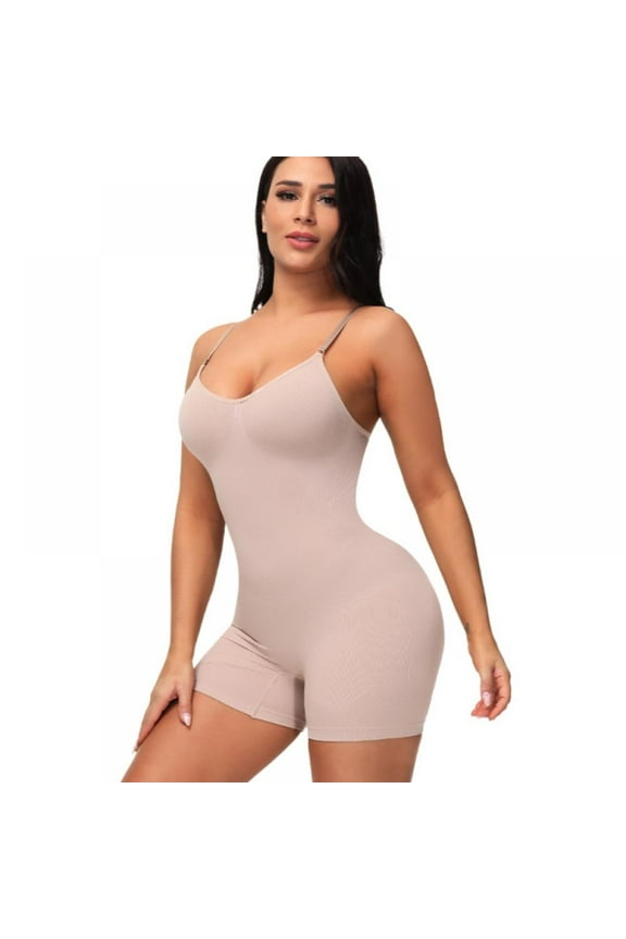 Final Clearance! Shapewear for Women Tummy Control Full Body Shaper Plus Size Fajas Colombianas Post Surgery Compression Short, Khaki, S