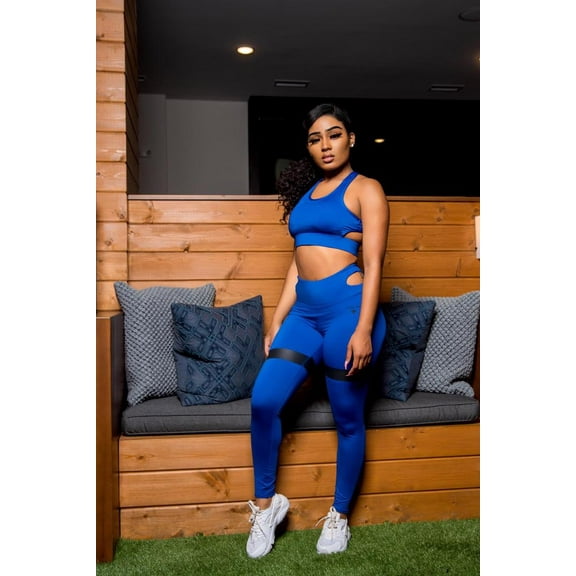 "Final Cut" 2 Piece Legging Set-Blue