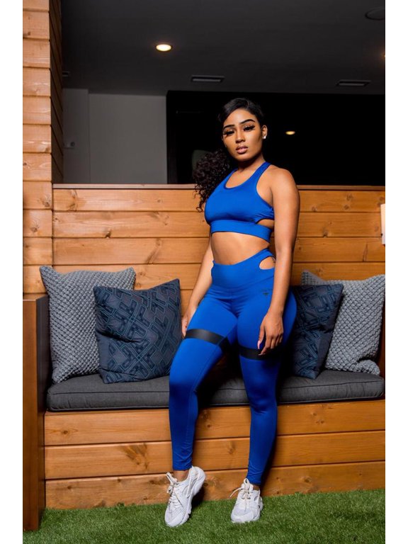 "Final Cut" 2 Piece Legging Set-Blue