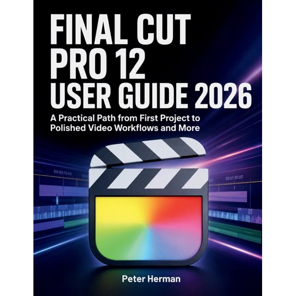 Final Cut Pro 12 User Guide 2026: A Practical Path from First Project to Polished Video Workflows and More, (Paperback)