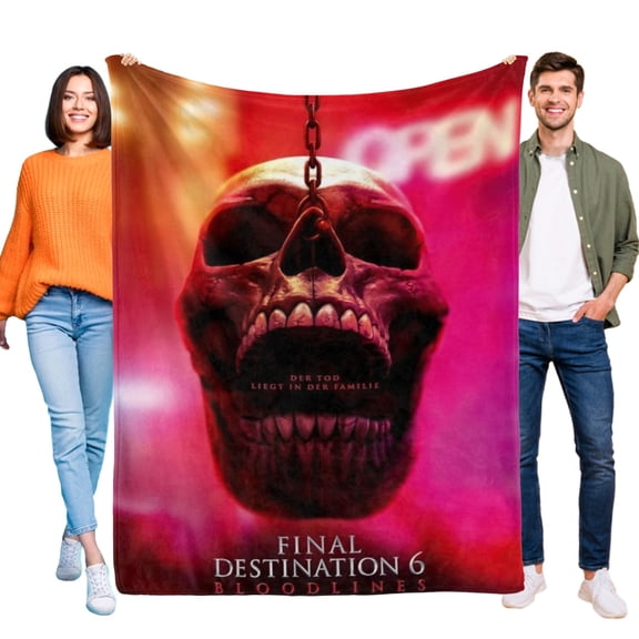 Final Destination Bloodlines Throw Blanket Gifts for Fans Lover Girls Boys Women Present Hoodie Him Bed 60"x80"