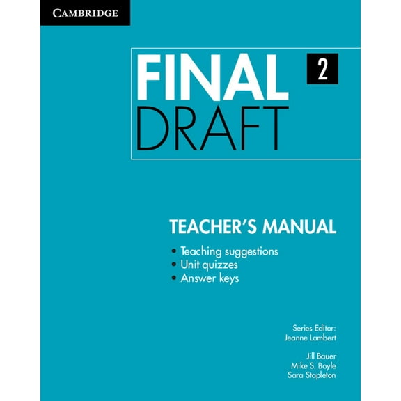 Final Draft Final Draft Level 2 Teacher's Manual, (Paperback)