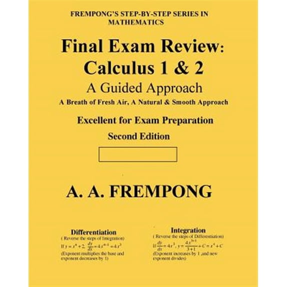 Final Exam Review: Calculus 1 & 2: (A Guided Approach) - Walmart.com