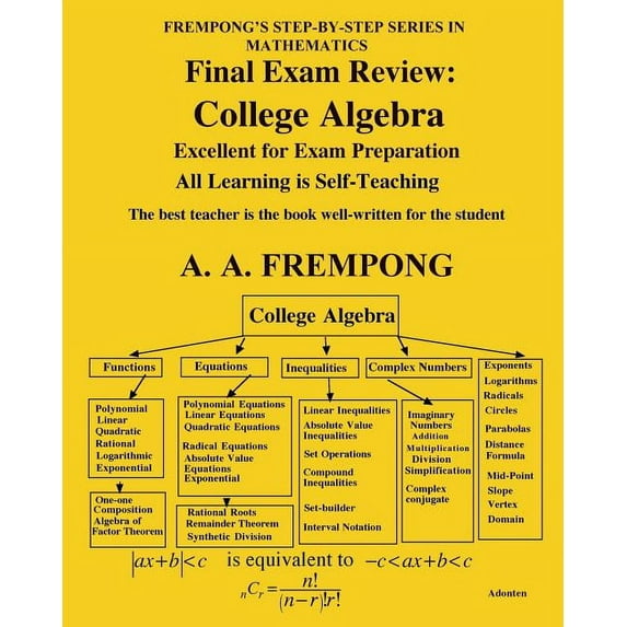 Final Exam Review: College Algebra, (Paperback)
