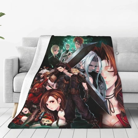 Final Fantas Vii Ultra-Soft Micro Fleece Blanket Throw All Season Fuzzy Lightweight Throw Blankets For Office Company Home Couch Bed Sofa 50"X40"