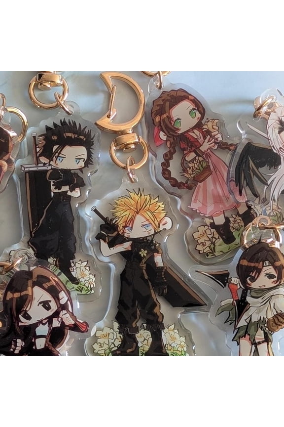 Final Fantasy 7 Rebirth Keychain Set | Final Fantasy VII | Cute Charms | Cute Keychain Set | Video Game Gift | Gaming Gifts FF7R (1 keychain)