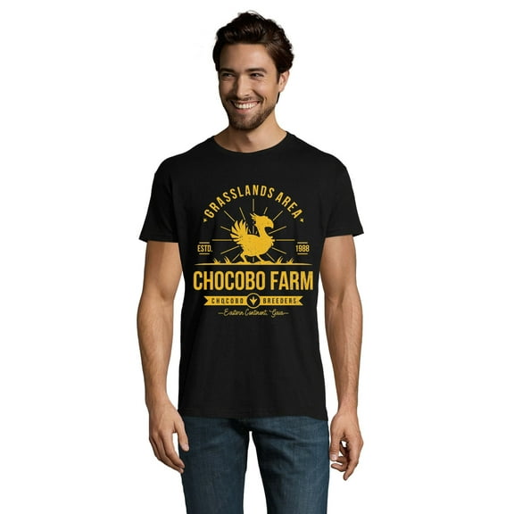 Final Fantasy Grasslands Area Chocobo Farm Chocobo Breeders Eastern Continent Gaia Unisex Men's Cotton T-Shirt