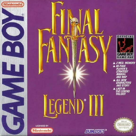 Restored Final Fantasy Legend III Nintendo GameBoy Original 1992 Role-Playing Game Physical