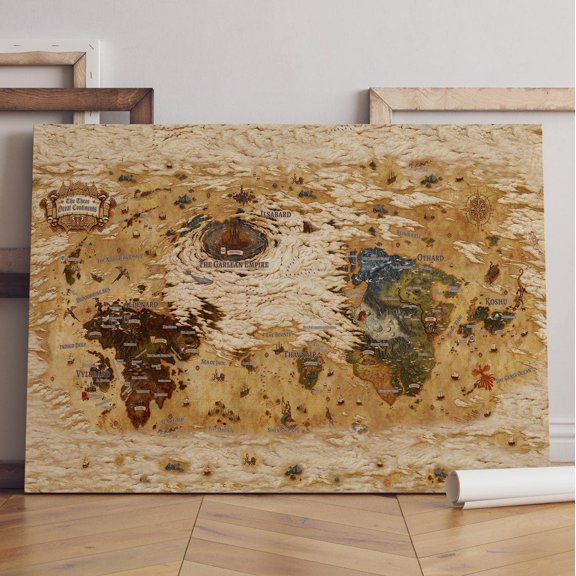 Final Fantasy Map Zack Fair Game Art Decor, Unframed Poster