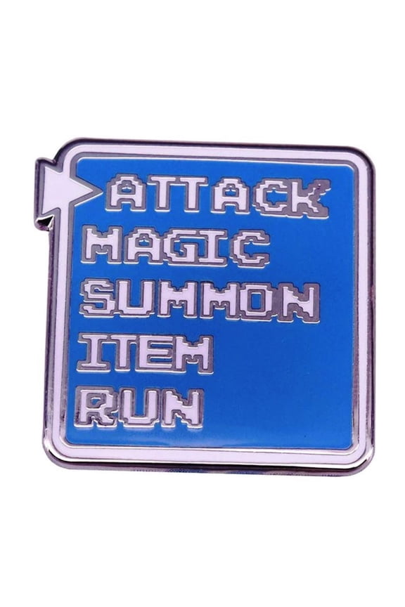 Final Fantasy Menu 1 Inch Tall Enamel Metal Pin