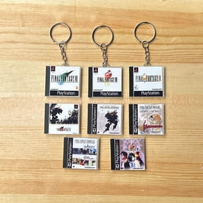 Final Fantasy PS1 Mini Case Keychain Retro Gaming Collectible (FF7, FF8, FF9) | Scratch + Water Resistant (1 keychain)