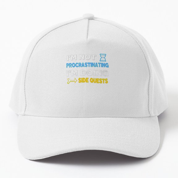 Final Fantasy Procrastinating Quote Baseball Cap, Gamer Statement Design, Classic Hat