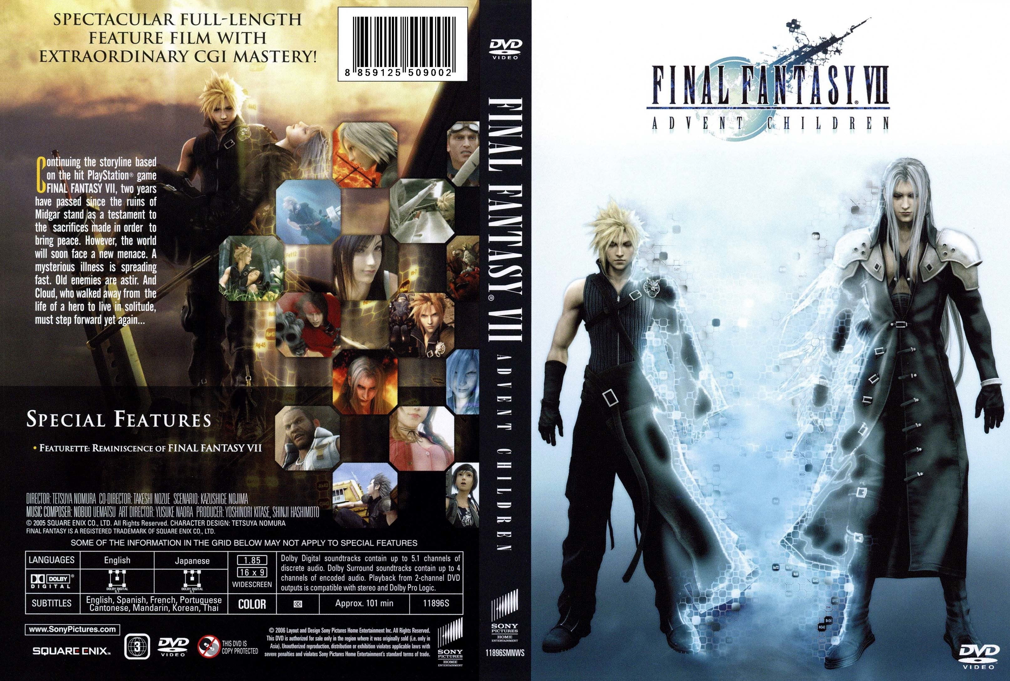 Final Fantasy VII: Advent Children Japanese Movie - Film DVD (NTSC