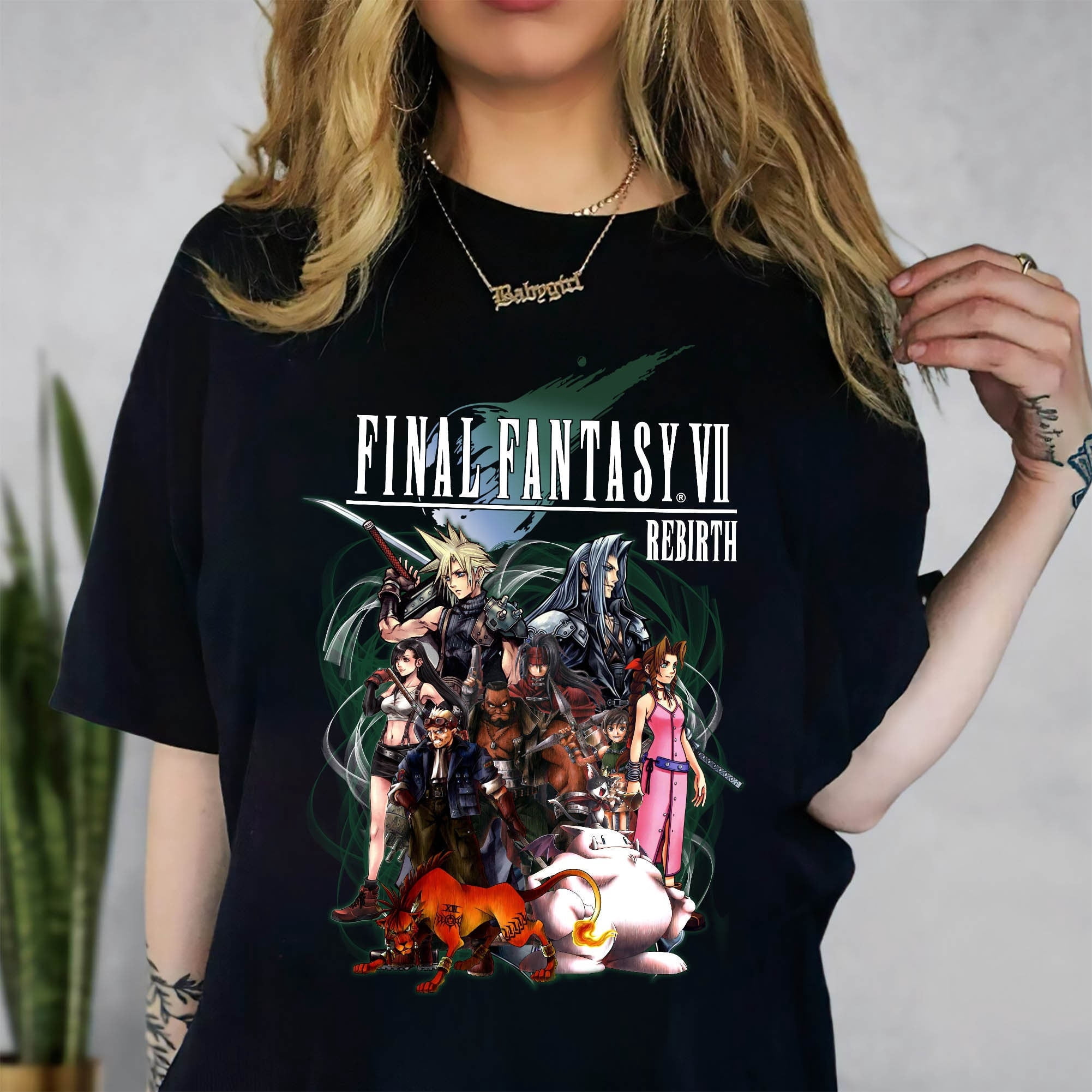T Shirt Final Fantasy Mens Game Final Fantasy VII FF7 T-shirts 