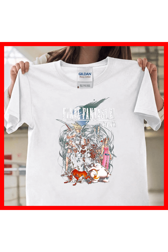 Final Fantasy VII Rebirth Waifu Graphic Vintage Video Game Retro Fan T0451 Unisex Graphic T-Shirt Soft Cotton, Sizes S-5XL