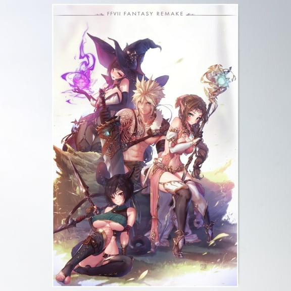 Final Fantasy Vii Remake Poster Wall Art, Modern Wall Decor For Living Room Bedroom, 12x18 UNFRAMED