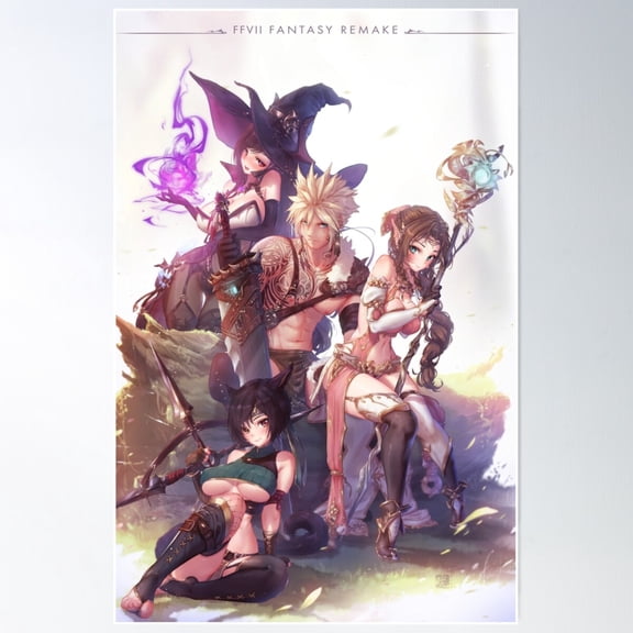 Final Fantasy Vii Remake Poster Wall Art, Modern Wall Decor For Living Room Bedroom, 8x12 UNFRAMED