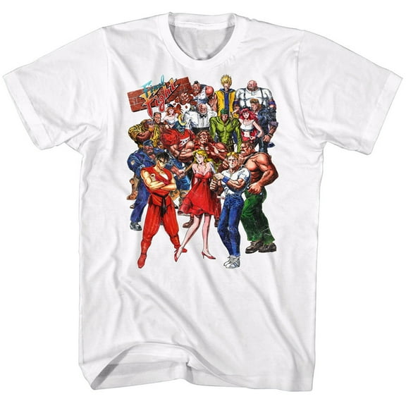 Final Fight Group Shot White Adult T-Shirt