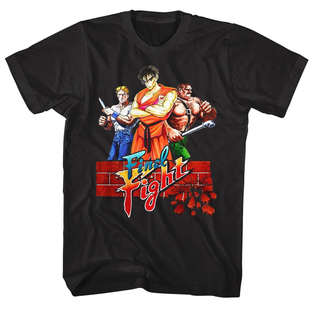 Final Fight Vintage Arcade Game Characters Men's T Shirt Capcom Haggar ...