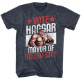 thumbnail image 1 of Final Fight Vote Haggar Navy Heather Adult T-Shirt, 1 of 2