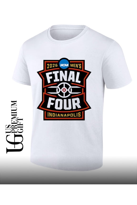 Final Four 2026 Men’s Indianapolis logo Unisex T-shirt ,White Color,Size M