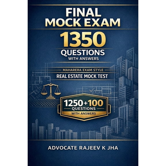 Final Mock Exam 1350 Questions With Answers: Maharera Exam Style - Real Estate Mock Test "1250 + 100 Questions", (Paperback)