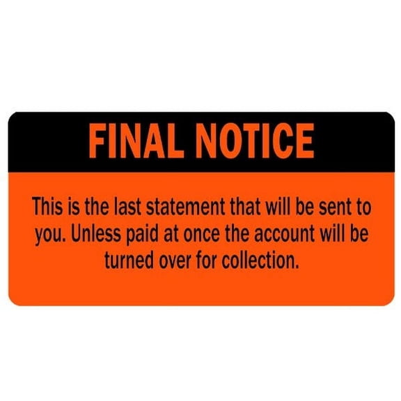 Final Notice Labels