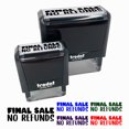 thumbnail image 1 of Final Sale No Refunds Self-Inking Rubber Stamp Ink Stamper for Business Office - Black Ink - Small 1-1/2 Inch, 1 of 7