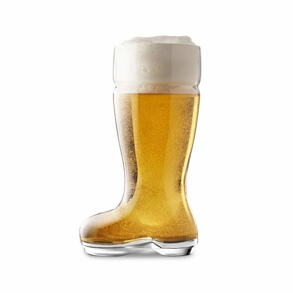 Final Touch Boot 33 oz Clear Glass Beer Glass