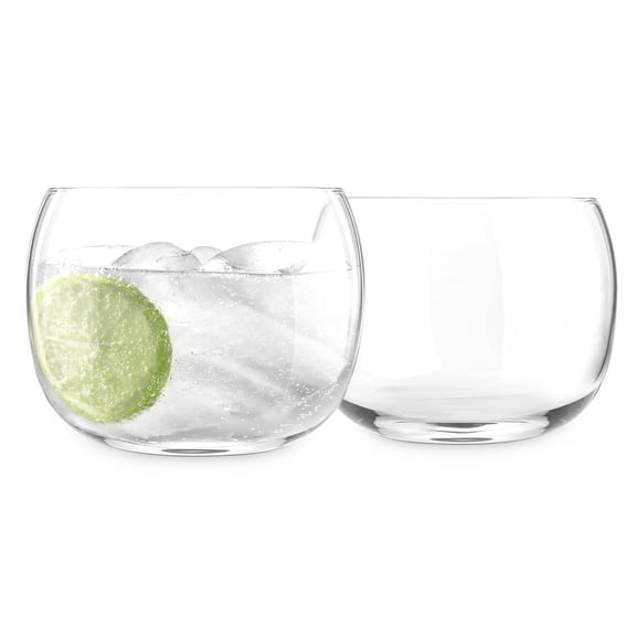 Final Touch Revolve Spinning & Rotating Cocktail Glass - Set of 2 - Spin Design for Spirits & Cocktails, Lead-Free Crystal, Cold-Cut Rim, Ideal for Gin, Rum, Whiskey & More (LFG5162)