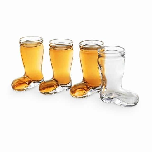Final Touch Das Boot Shot Glasses - Set of Miniature Cowboy and Cowgirl-Inspired Shot Glasses - 1.5oz Capacity - Crystal Clear Thick Glass - Perfect for Western-Themed Parties! (GG5004)