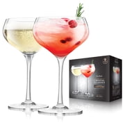 Final Touch Coupe Lead-Free Crystal Glasses - Set of 2