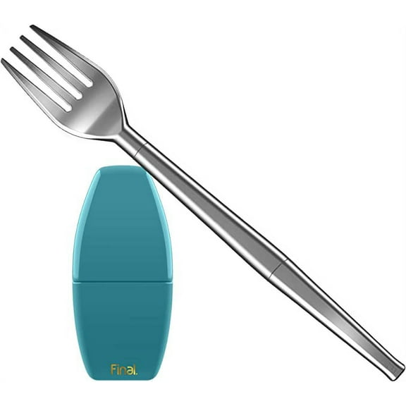 FinalFork: Cyan Case, Silver Fork