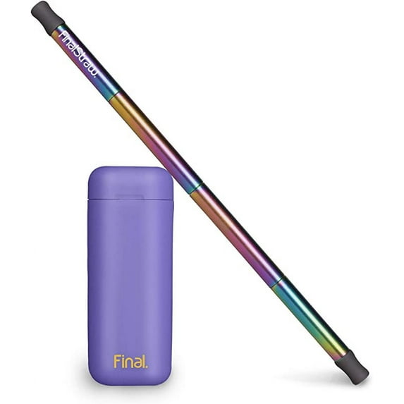 FinalStraw: Purple Case, Rainbow Straw