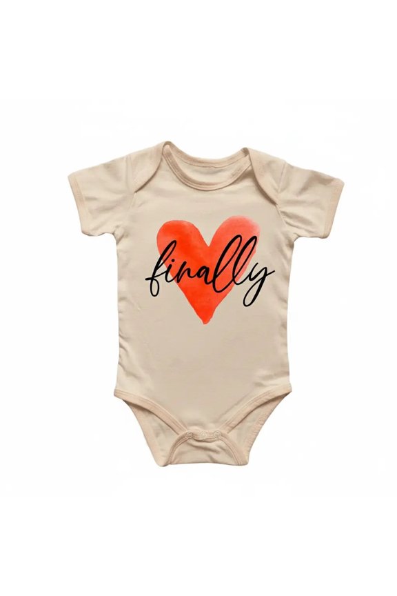 Finally Announcement Newborn Baby Bodysuit