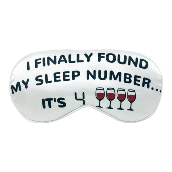 Finally Found My Sleep Number Wine Lover Sleep Mask, Funny Wine Sleeping Mask for Men and Women, Novelty Wine Gifts Idea