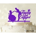 thumbnail image 1 of "Finally Got Engaged Couple Cake Topper Wedding Cake Topper Color Option Available 6""-8"" Inches Wide", 1 of 1