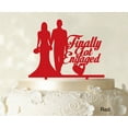 thumbnail image 1 of """Finally Got Engaged"" Wedding Cake Topper Red Cake Topper Color Option Available 6""-7"" Inches Wide", 1 of 1