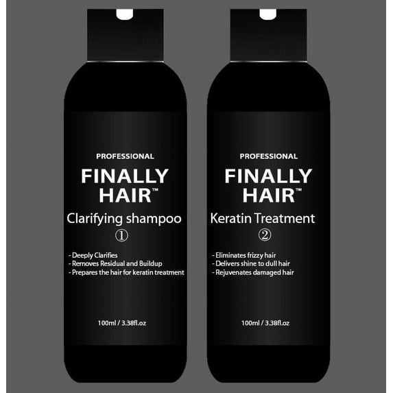 Finally Hair - Clarifying Shampoo & Keratin Treatment - 100ml Each