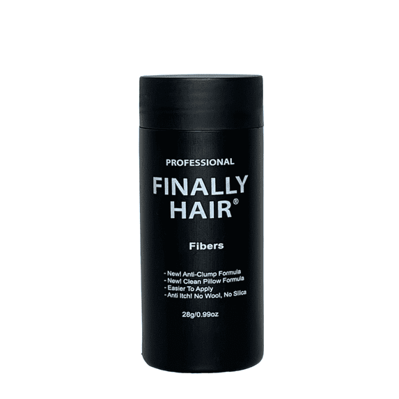Finally Hair - Hair Fiber - Soft Black - Full Applicator Bottle - 28gr .99oz
