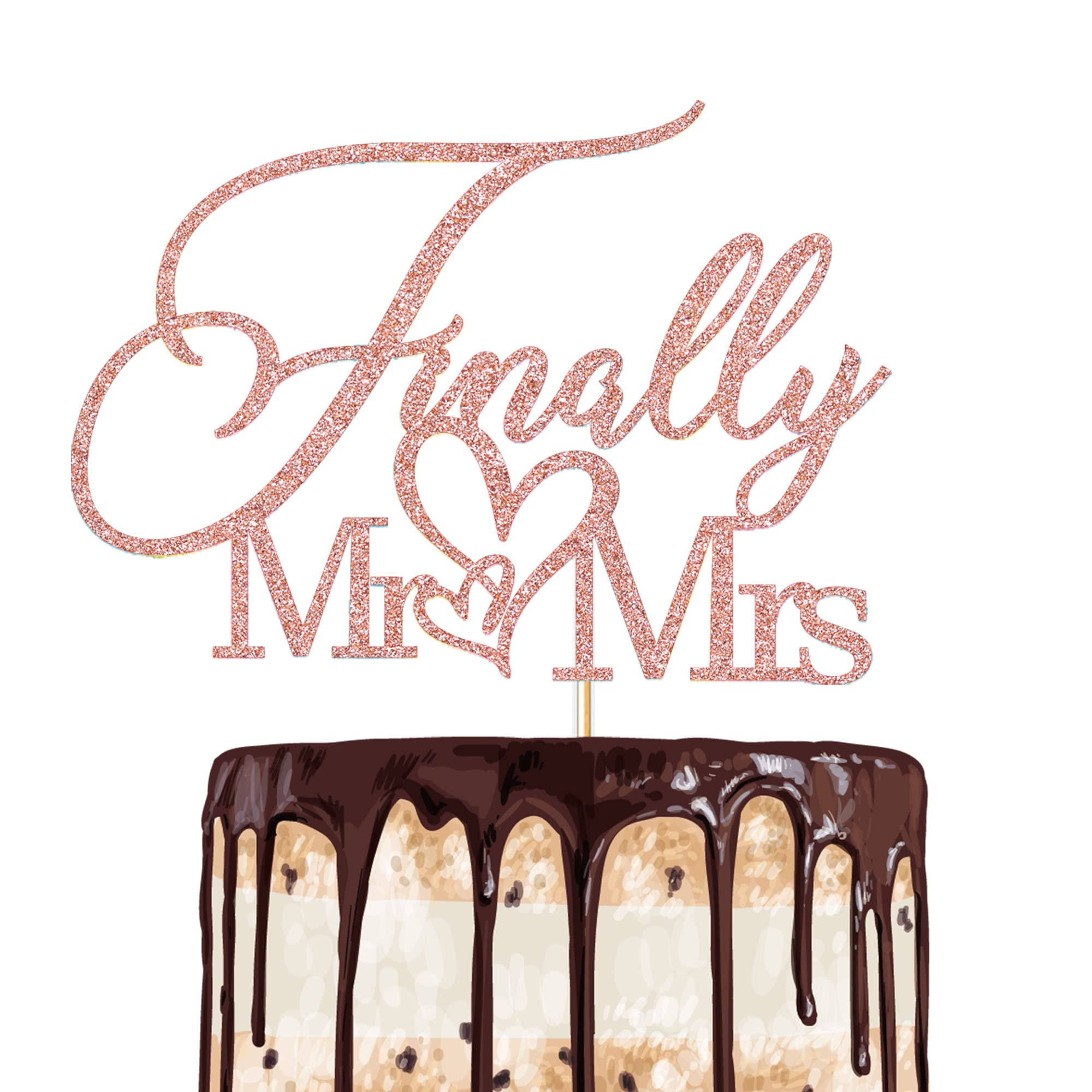 Finally Mr&Mrs Wedding Cake Topper, Elegant Cake Topper For Wedding ...