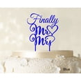 thumbnail image 1 of """Finally Mr Mrs"" Wedding Cake Topper Personalized Custom Name Cake Toppers Color Option Available 5""-7"" Inches Wide", 1 of 1