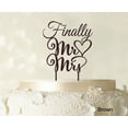 thumbnail image 1 of """Finally Mr Mrs"" Wedding Cake Topper Personalized Custom Name Cake Toppers Color Option Available 5""-7"" Inches Wide", 1 of 1